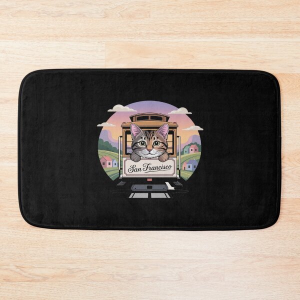 Item preview, Cute San Francisco Cable Car Mainecoon Cat City Travel designed and sold by LeeEvans222.