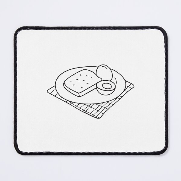 Item preview, A toast beside boiled egg in plate designed and sold by rasagamastore.