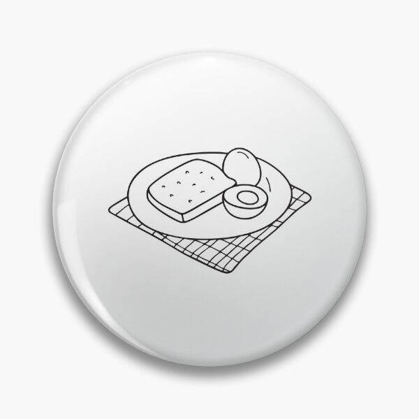 Item preview, A toast beside boiled egg in plate designed and sold by rasagamastore.