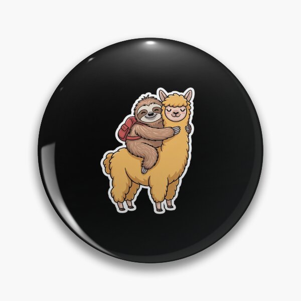 Item preview, Cute Sloth Hugging Llama - Animal Friends designed and sold by JonBarnes22.