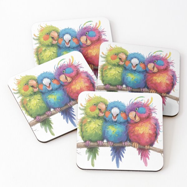 Item preview, Colorful Birds on Branch 20 designed and sold by CharlieDesings.