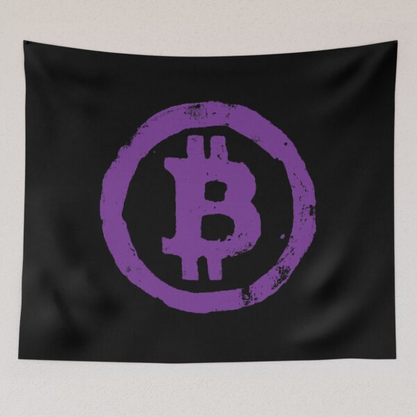 Item preview, Bitcoin Grunge Logo Purple designed and sold by CyberRex.