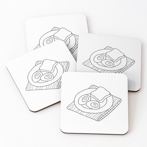 Item preview, A toast beside boiled egg in plate on a napkin designed and sold by rasagamastore.