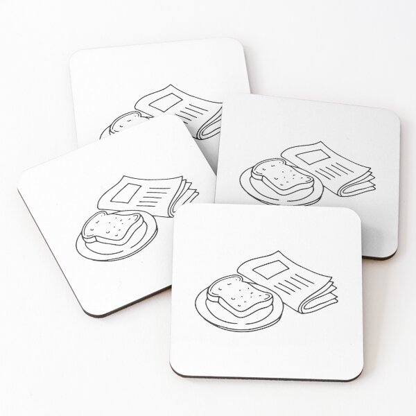 Item preview, A toast in plate near a folded newspaper designed and sold by rasagamastore.