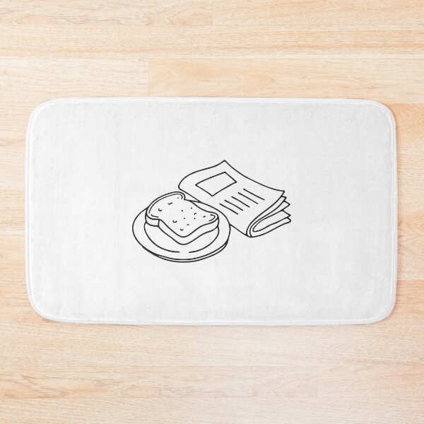 Item preview, A toast in plate near a folded newspaper designed and sold by rasagamastore.