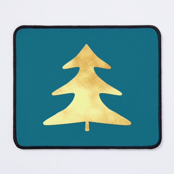 Item preview, Golden Pine Tree on blue - Calm, Sensory-Friendly designed and sold by CreaTwinkles.