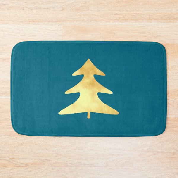 Item preview, Golden Pine Tree on blue - Calm, Sensory-Friendly designed and sold by CreaTwinkles.