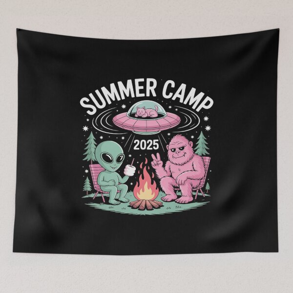 Item preview, Cute Summer Camp 2025 Alien Bigfoot Campsite Crew Camping designed and sold by JonBarnes22.