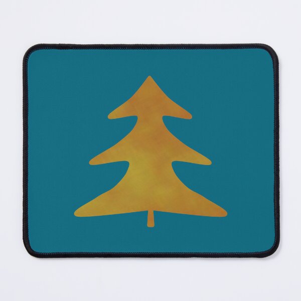 Item preview, Golden Pine Tree on blue - Calm, Sensory-Friendly designed and sold by CreaTwinkles.