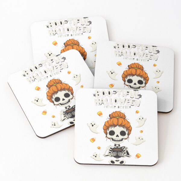 Item preview, Boo-tiful Halloween Skeleton Coffee Graphic designed and sold by BANKACEM.STORE.