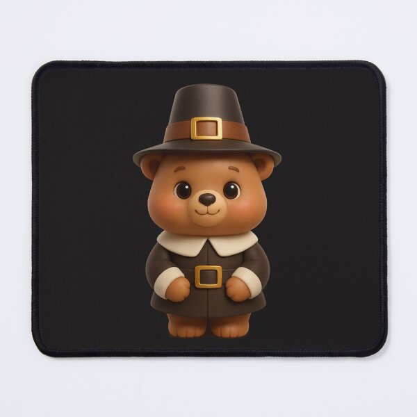 Item preview, Cute Pilgrim Bear | Kawaii Thanksgiving Character Art designed and sold by Moons Studio.