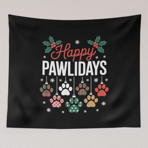 Item preview, Happy Pawlidays Funny Christmas Dog Paw Xmas Dogs Lover Gift designed and sold by Gogetgiggles.