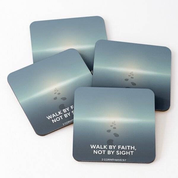 Item preview, Footsteps of Faith Bible Verse Minimalist Christian Art. designed and sold by loveandlightrb.