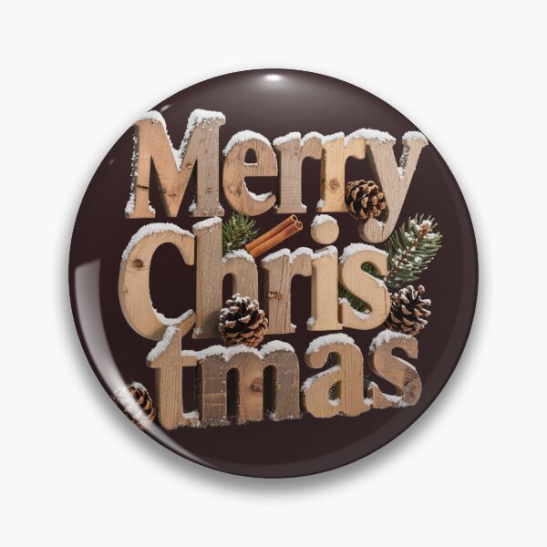 Item preview, Rustic Merry Christmas with Pinecones – Winter Woodland Typography designed and sold by UniqueArtsOnly.