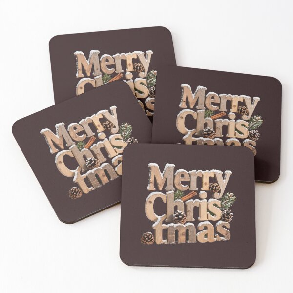 Item preview, Rustic Merry Christmas with Pinecones – Winter Woodland Typography designed and sold by UniqueArtsOnly.