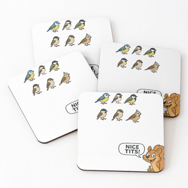 Item preview, Nice Tits – Cheeky Birdwatching Squirrel designed and sold by SecretSquirrellDesigns.