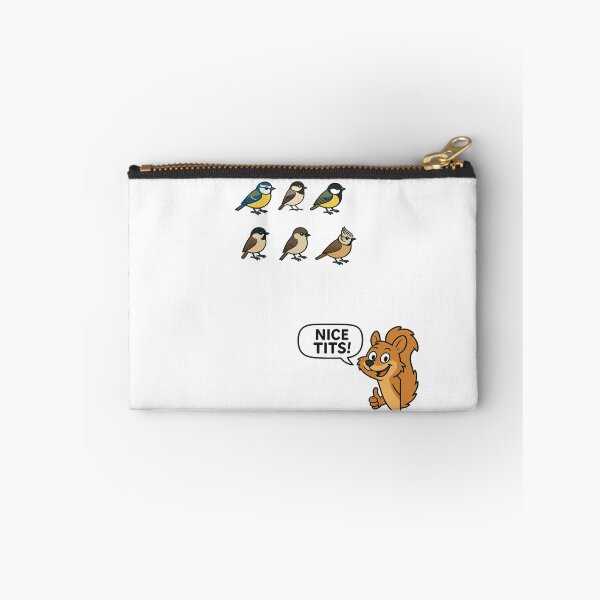 Item preview, Nice Tits – Cheeky Birdwatching Squirrel designed and sold by SecretSquirrellDesigns.