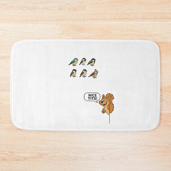 Item preview, Nice Tits – Cheeky Birdwatching Squirrel designed and sold by SecretSquirrellDesigns.