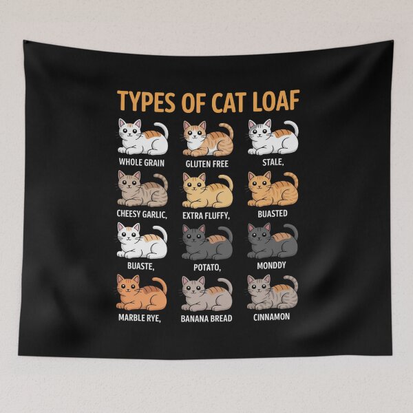 Item preview, Types of Cat Loaf Funny Cat Lover Design designed and sold by Gogetgiggles.