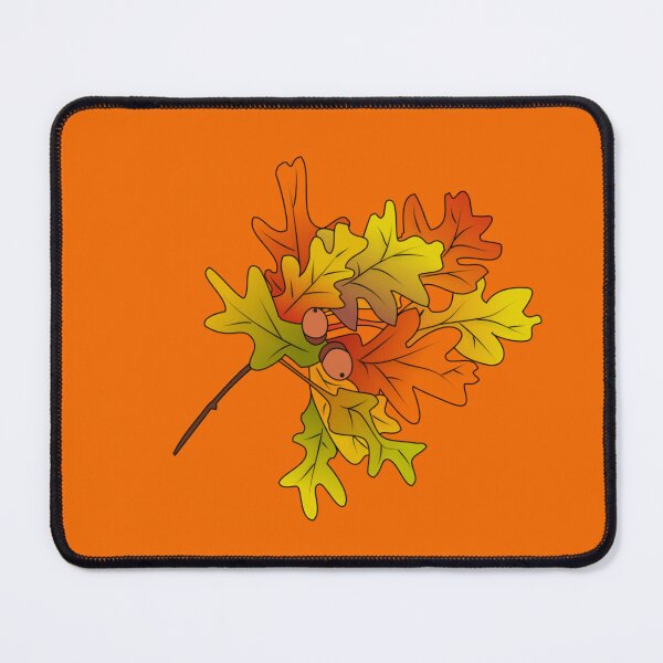 Item preview, Cartoon Oak Leaf Clusters Set 6 Single 1 on Orange f56a00 designed and sold by Art in My Loft.