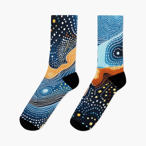 Item preview, Aboriginal Inspired Dot Art - Lunar Ocean designed and sold by GrinGalore.