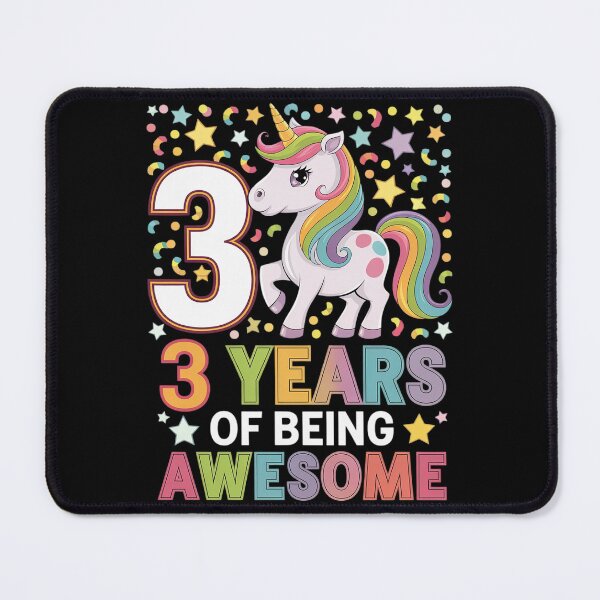 Item preview, 3 Years Old Unicorn Flossing 3rd Birthday Girl Unicorn  designed and sold by HuValverdeArt.