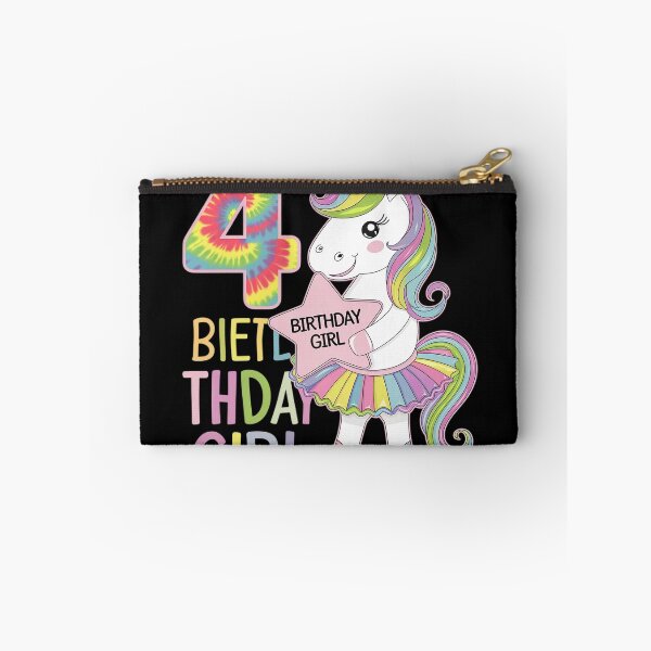 Item preview, 4 Year Old Gifts Unicorn Flossing 4th Birthday Girl Party designed and sold by HuValverdeArt.