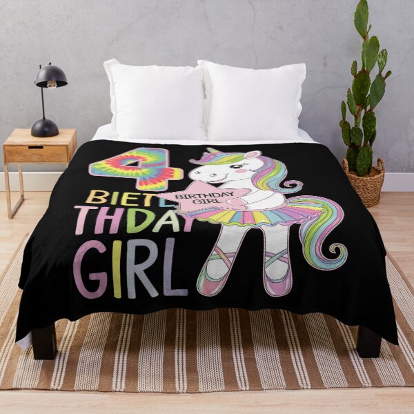 Item preview, 4 Year Old Gifts Unicorn Flossing 4th Birthday Girl Party designed and sold by HuValverdeArt.