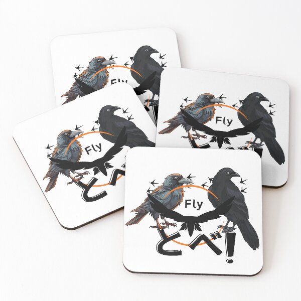 Item preview, Twin Ravens | Celestial Crow Duo in Blue and Ember Glow designed and sold by Fanatic Nerd.