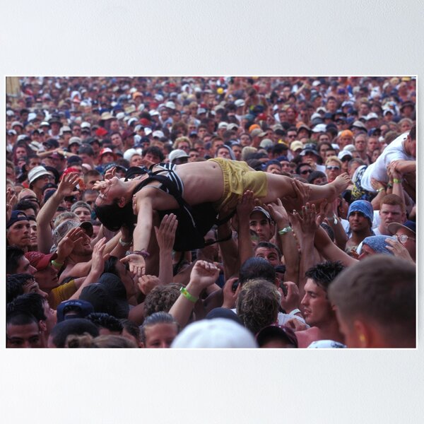 Item preview, Body Surfer Moving Across The Crowd At Woodstock 94 - Photograph designed and sold by ConcertImages.