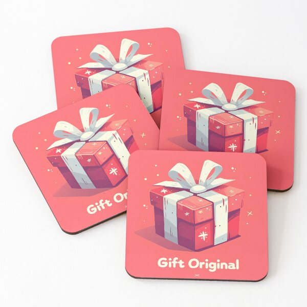 Item preview, Minimal Gift Box Icon – Modern “Gift Original” Typography Design designed and sold by Windy-market.