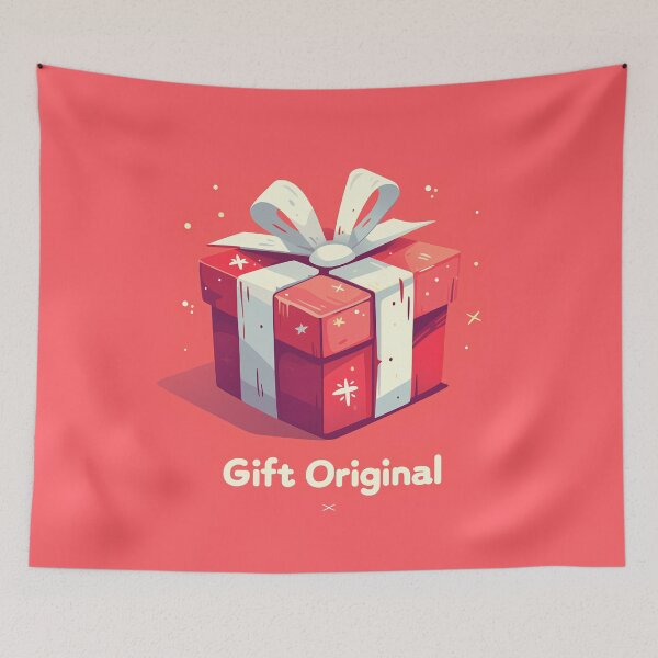Item preview, Minimal Gift Box Icon – Modern “Gift Original” Typography Design designed and sold by Windy-market.