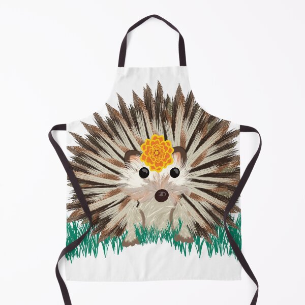 Item preview, Hedgehog with Marigold flower one designed and sold by simplymslori.