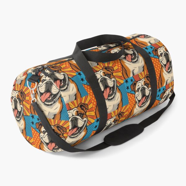 Item preview, Vibrant popart smiling bulldog dog designed and sold by Dogandesighn.