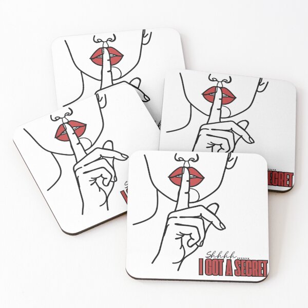 Item preview, "Shhhhh... I Got a Secret" Minimal Line Art Woman – Elegant Feminine Linear Design designed and sold by KJKwasniak.