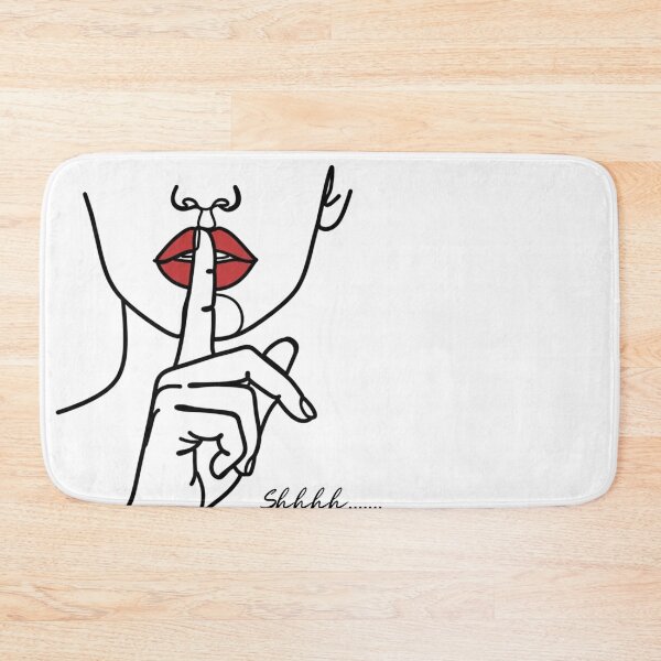 Item preview, "Shhhhh... I Got a Secret" Minimal Line Art Woman – Elegant Feminine Linear Design designed and sold by KJKwasniak.