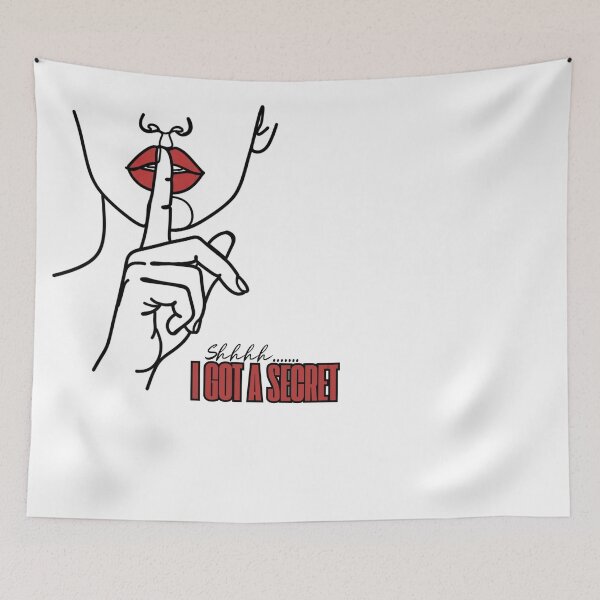 Item preview, "Shhhhh... I Got a Secret" Minimal Line Art Woman – Elegant Feminine Linear Design designed and sold by KJKwasniak.
