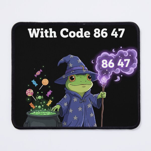 Item preview, Wizard Frog Cauldron Spells Code Graphic designed and sold by BANKACEM.STORE.
