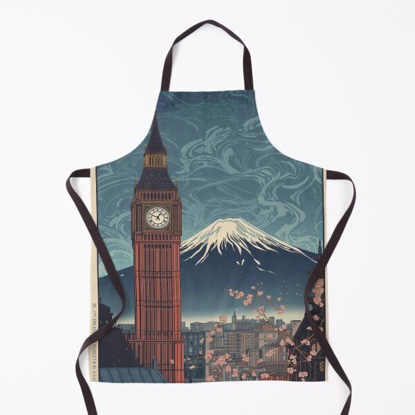 Item preview, Big Ben and Mount Fuji – Japanese Ukiyo-e Woodblock Cityscape designed and sold by Vandy Fullam.