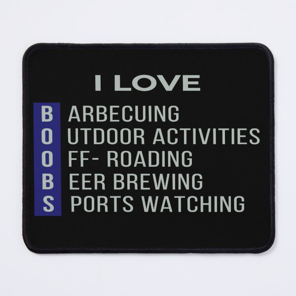 Item preview, I Love BOOBS Funny Acronym T-Shirt | Barbecuing Outdoor Off-Roading Beer Brewing Sports Watching | Grill Master Dad Joke Gift designed and sold by IvayloUzunov.