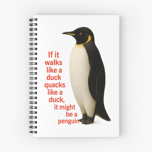 Item preview, PENGUINS AND DUCKS ALIKE FUNNY designed and sold by Thomas Hill Art.
