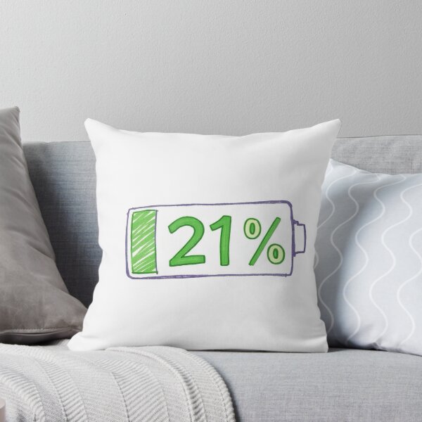 Item preview, Battery Level 21% – Minimal Aesthetic Power Design designed and sold by PopMood co..