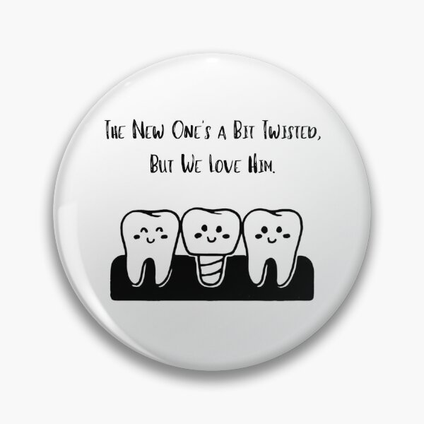 Item preview, Twisted New Tooth - Funny Dental Implant Design designed and sold by adicreate.