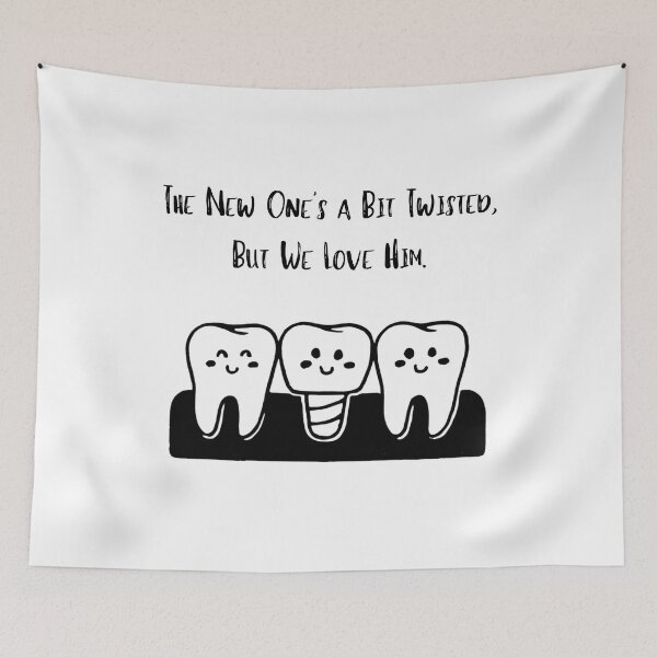 Item preview, Twisted New Tooth - Funny Dental Implant Design designed and sold by adicreate.