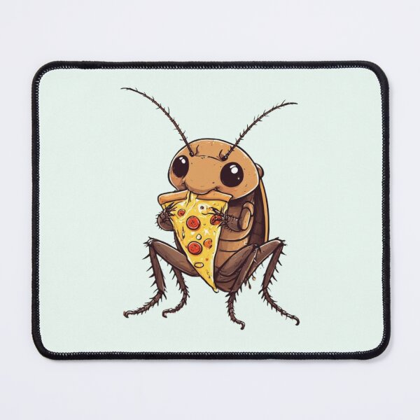 Item preview, Cute Cockroach Eating Pizza – Funny Insect Cartoon Design designed and sold by adicreate.