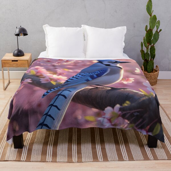 Item preview, Elegant Blue Jay in Bloom designed and sold by PrintBreeze.