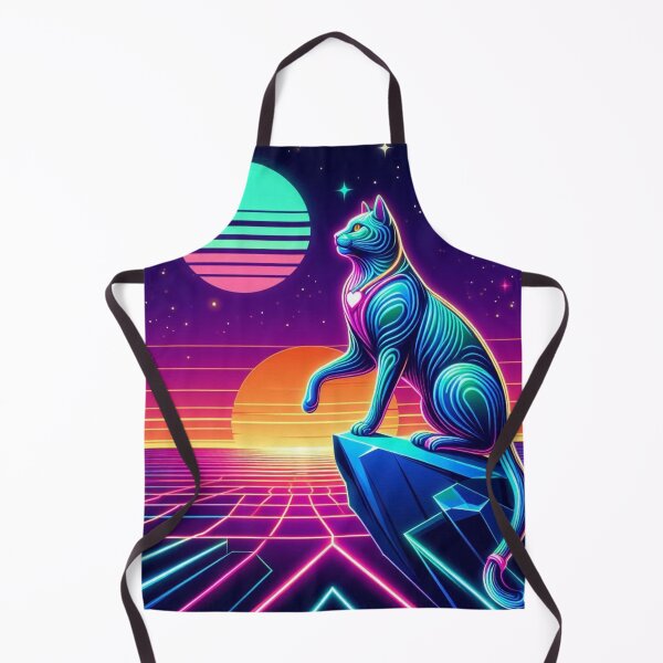 Item preview, neon cosmic cat designed and sold by Dogandesighn.
