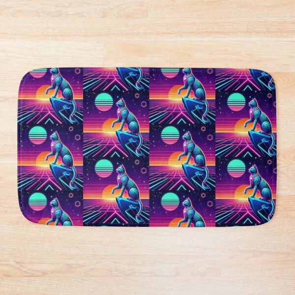 Item preview, neon cosmic cat designed and sold by Dogandesighn.