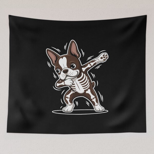 Item preview, Dabbing Boston Terrier Half Skeleton Halloween Owner Lover designed and sold by JulienAureo.