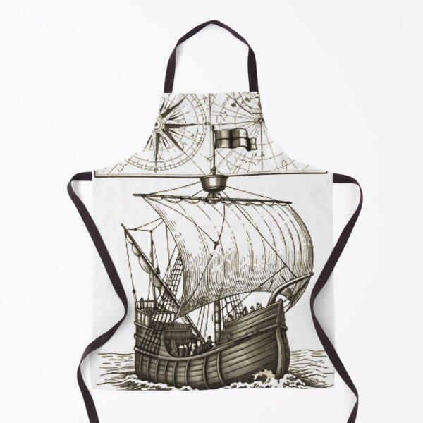 Item preview, Vintage Nautical Explorer T-Shirt | Caravel Ship & Antique Compass Map Tee designed and sold by Whispering Colors.